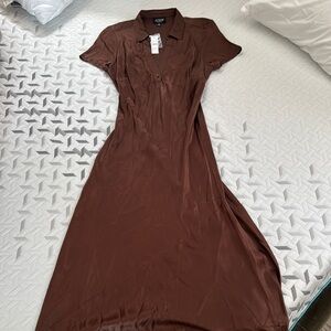 J.Crew Collection Chocolate Satin dress